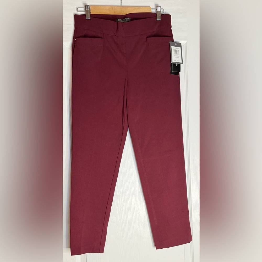 89th & Madison Ankle Length Pants in Maroon, Medium